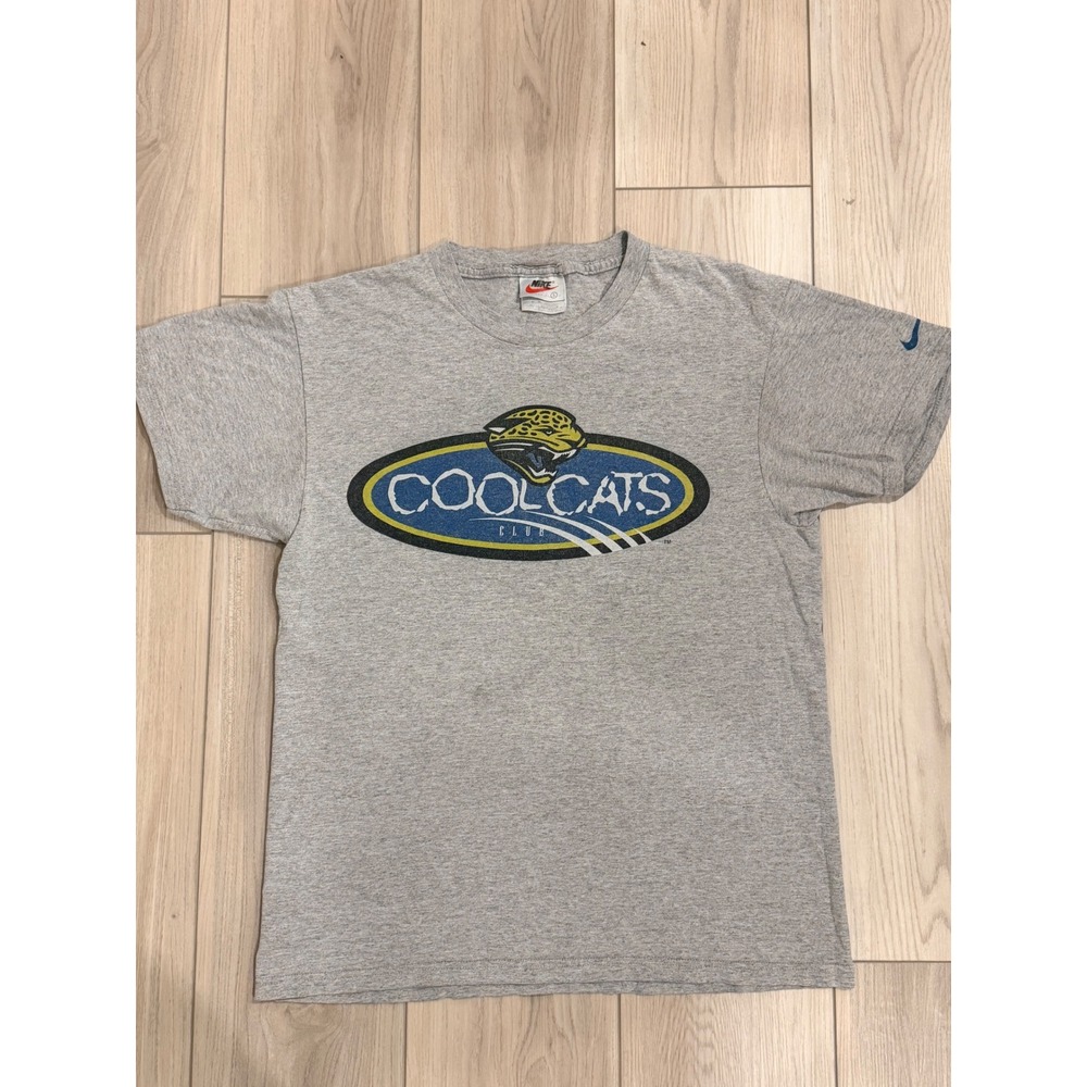 Vintage Nike Cool Cats Club T-Shirt Mens Small Grey Jacksonville Jaguars Graphic